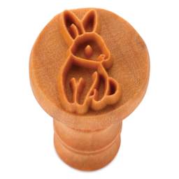 MKM Pottery Tools Medium Round Stamp - SCM-304, Bunny Rabbit