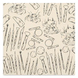 Elan Transfers Underglaze Transfer Sheet - Tools of The Trade, Black close up