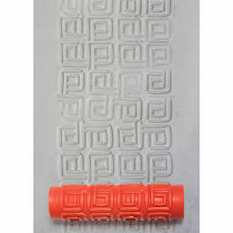Xiem Tools Art Roller - Key Fret applied to clay with roller