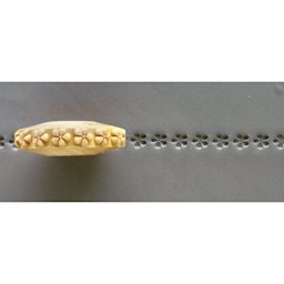 MKM Pottery Tools Finger Roller - Daisy applied to clay