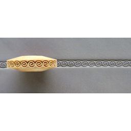 MKM Pottery Tools Finger Roller - Greek Key Spiral applied to clay