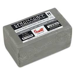 Chavant Renaissance Modeling Clay - 2 lb, Gray-Green, Firm - top view, angled