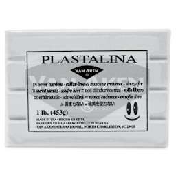 Van Aken Plastalina Modeling Clay - 1 lb, White - front of packaging