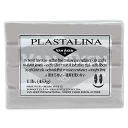 Van Aken Plastalina Modeling Clay - 1 lb, Silver Gray