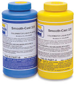 Smooth-On Smooth-Cast 325 Liquid Plastic - Part A and Part B 16 oz jars shown