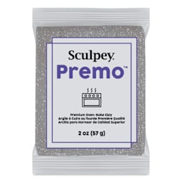Sculpey Premo - 2 oz, White Gold, Glitter