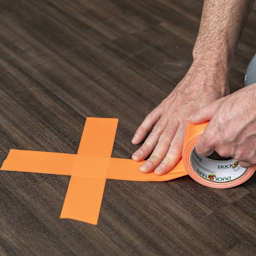 ShurTech Color Duck Tape - 1.88" x 15 yds, Neon Orange in use