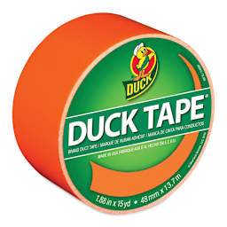 ShurTech Color Duck Tape - 1.88" x 15 yds, Neon Orange top of roll