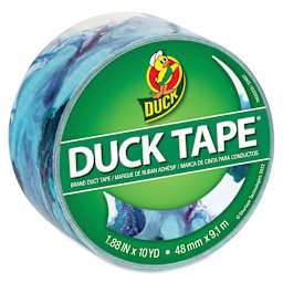 Duck Tape Prints - Blue Marbling, 1.88" x 10 yds labeling