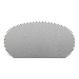 Richeson Stainless Steel Scrapers - Oval, Serrated Edge, 2" x 3-7/8"