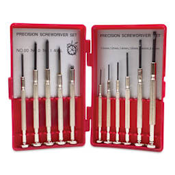 Excel Blades Mini Screwdrivers - Set of 11 - in case, upright