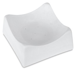 Fuseworks Glass Slump Molds - Rounded Side Square Mold shown at angle
