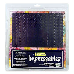 Gel Press Impressables - Front of package of Retro Leaves Plate