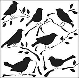 The Crafter's Workshop Stencils Birds - Peggable