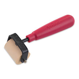Speedball Soft Rubber Brayer - 1-1/2'' (Angled view)