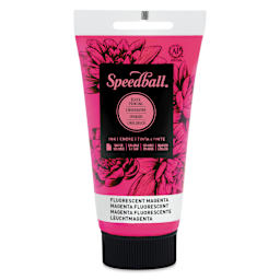 Speedball Water-Soluble Block Printing Ink - Fluorescent Magenta, 2.5 oz