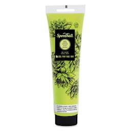 Speedball Water-Soluble Block Printing Ink - Fluorescent Lime Green, 5 oz