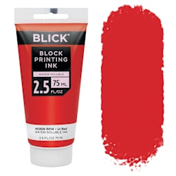 Blick Water-Soluble Block Printing Ink - Light Red, 2.5 oz Tube