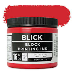 Blick Water-Soluble Block Printing Ink - Light Red, 16 oz Jar