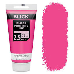 Blick Water-Soluble Block Printing Ink - Magenta, 2.5 oz Tube