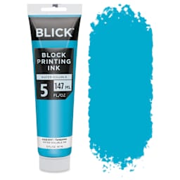 Blick Water-Soluble Block Printing Ink - Turquoise, 5 oz Tube