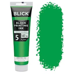 Blick Water-Soluble Block Printing Ink - Green, 5 oz Tube