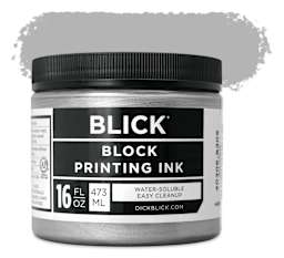 Blick Water-Soluble Block Printing Ink - Silver, 16 oz Jar