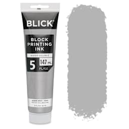 Blick Water-Soluble Block Printing Ink - Silver, 5 oz Tube