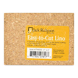 Richeson Easy-to-Cut Linoleum - Mounted, 3" x 4", back