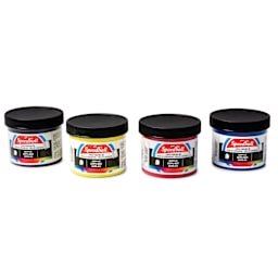 Speedball Permanent Acrylic Screen Printing Starter Set - Set of 4 4 oz jars shown