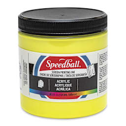 Speedball Permanent Acrylic Screen Printing Ink - Primrose Yellow, 8 oz