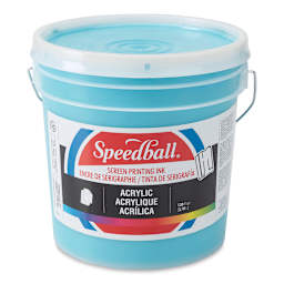 Speedball Permanent Acrylic Screen Printing Ink - Peacock Blue, Gallon