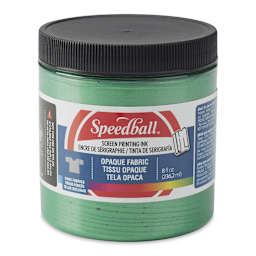 Speedball Fabric Screen Printing Ink - Emerald Green (Opaque), 8 oz, Jar