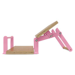 Woodzilla Hand Lino Press - Pink, 5-7/8" x 8-1/4", press open