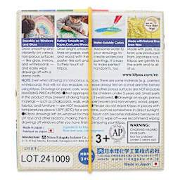 Kitpas by Artist Rice Wax Crayon Set - Bird, Set of 6, back of packaging