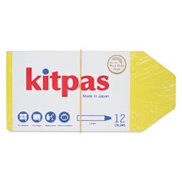 Kitpas Large Rice Wax Crayon Set - Set of 12, Assorted, front of packaging