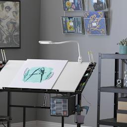Studio Designs LED Flex Lamp - White (Lamp shown on art table)