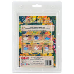 Gelli Arts Gel Printing Plate - 4" x 6" x 3/8", Rectangle back of packaging