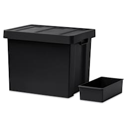 Like-It Store-Up Container with Tray - Deep, Black