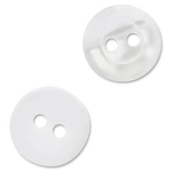 Dritz Blouse Buttons - Pkg of 20, 11 mm pair of buttons showing front and back