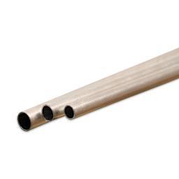 K&S Bendable Metal Shape - Aluminum, Round Tube, 3/16", 7/32", 1/4", Pkg of 3 (contents)