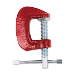 Excel Blades Miniature Iron C-Clamp - 1" - upright, closed