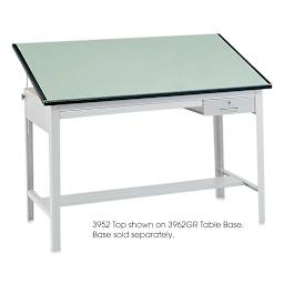 Safco Professional Drafting Table - 37-1/2" x 60", Light Green, Top Only