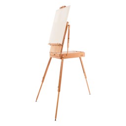 Mabef Sketchbox Easel M-22, easel set-up with blank canvas