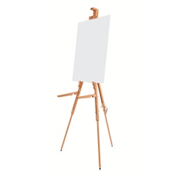 Mabef Field Painting Easel M-27 with a blank canvas