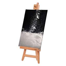 Mabef Miniature Lyre Easel M-21 with black and white artwork