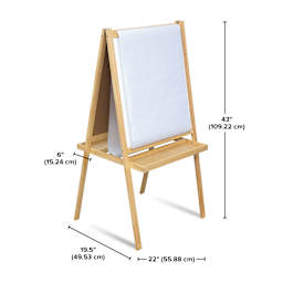 Blick Essentials Paint and Draw Easel - Natural, dimensions