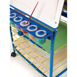 Copernicus Double Sided Art Easel Base Model, close-up of paint tray