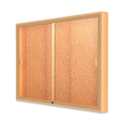 Waddell Legacy Wall Mounted Display Cabinet - 48" x 36" x 4", No Header, Cork Display
