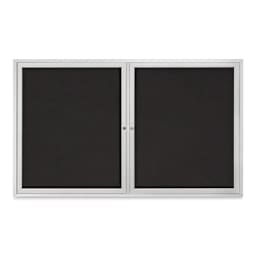 Tac-On Display Board, 2 Door - 60" x 36", 2 Door, Fabric
